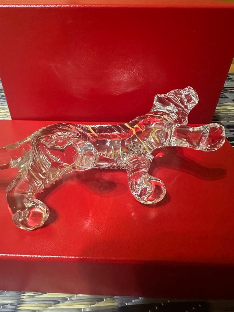 Baccarat クリスタル製 虎の置物