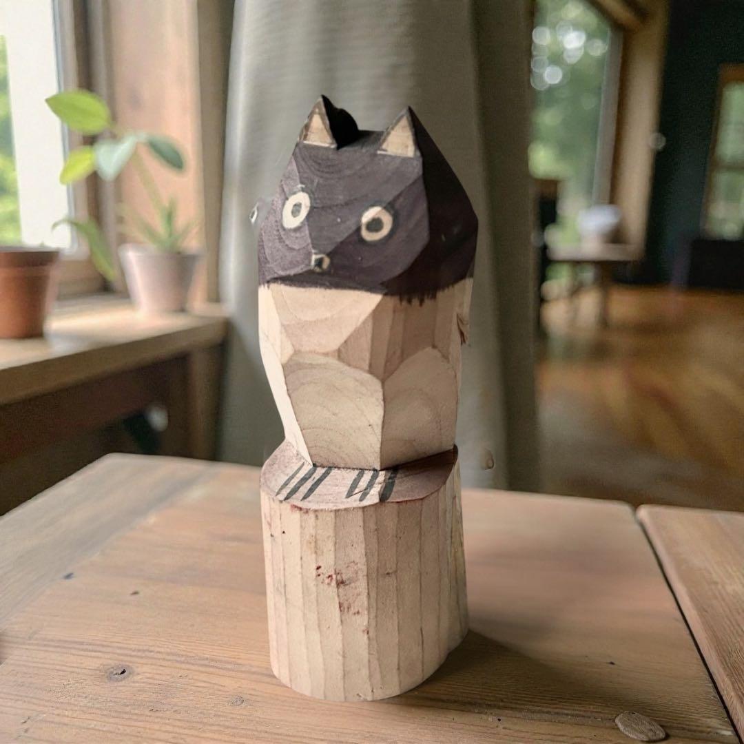 古玩 山形県米沢市 郷土玩具 笹野一刀彫 ミミズク 廃盤品 民藝 農民美術