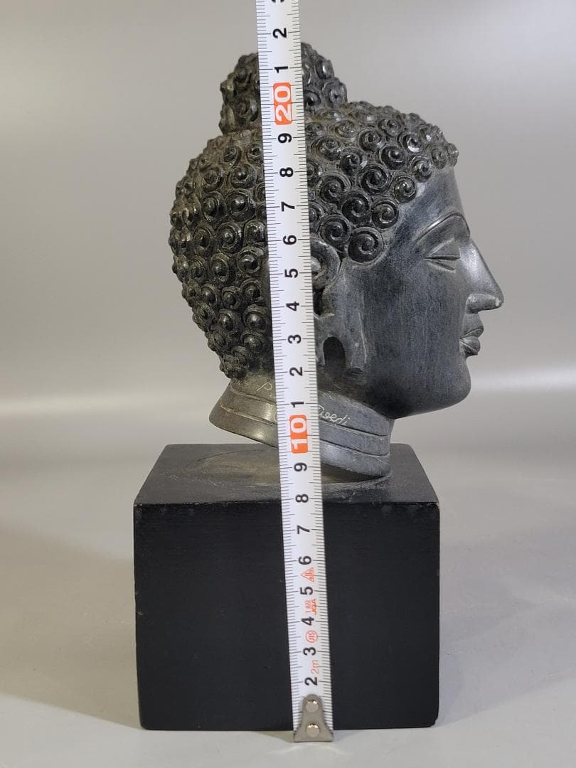 石仏 仏頭 置物 在銘 DT421