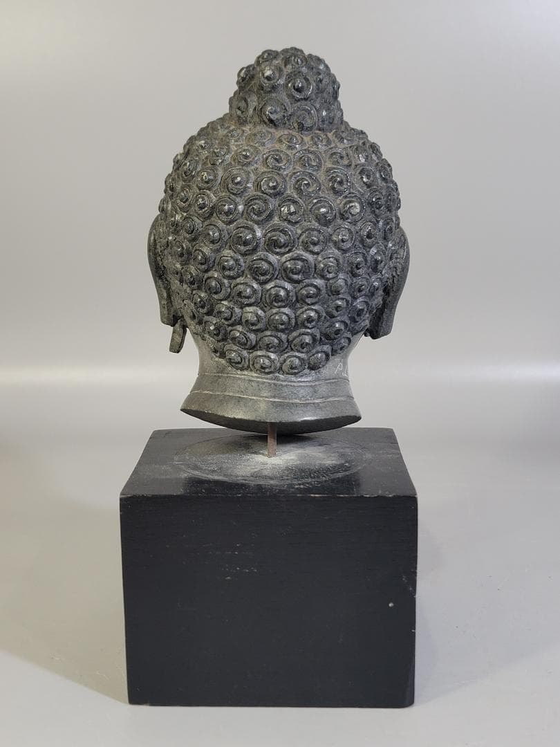 石仏 仏頭 置物 在銘 DT421