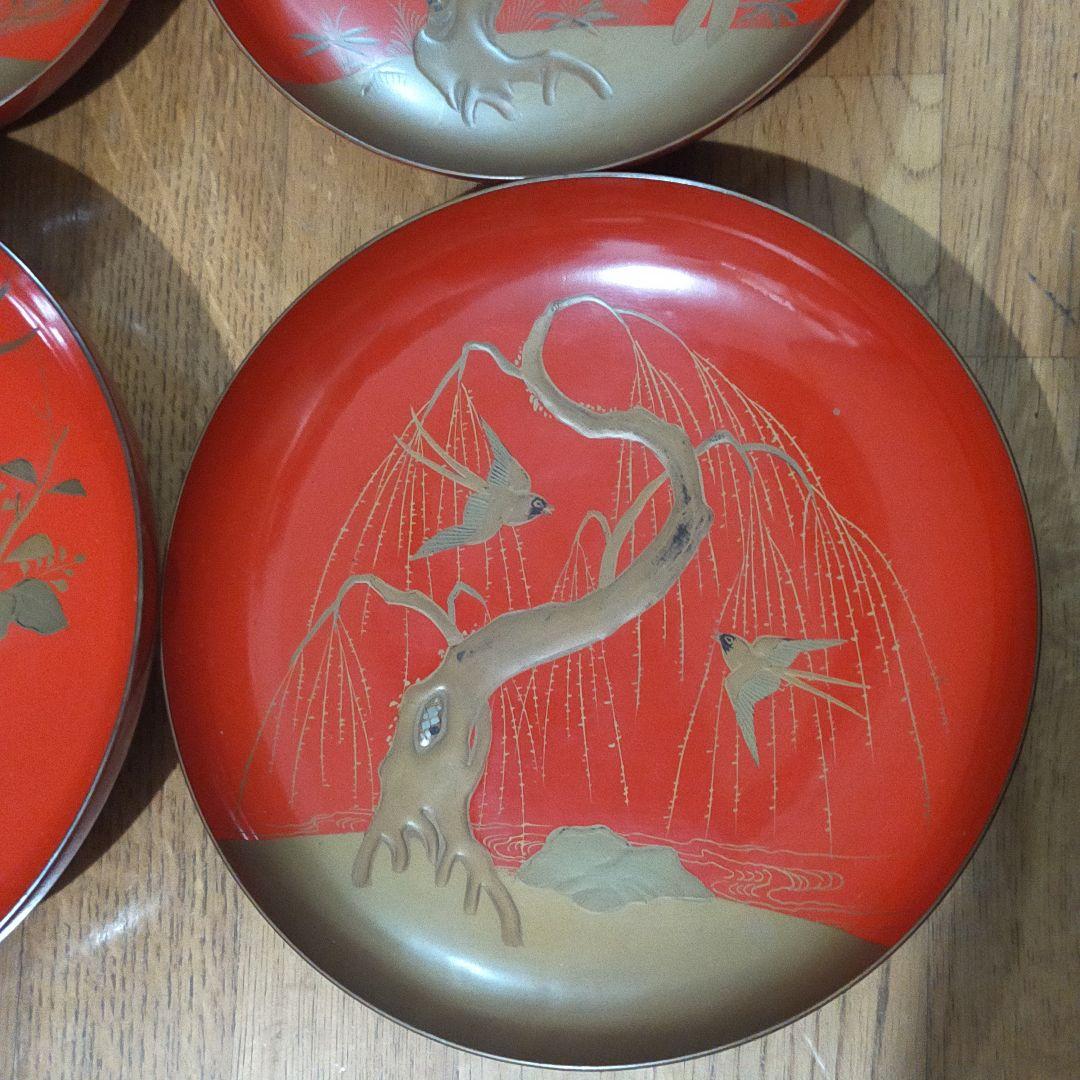 【明治、大正、昭和レトロ】本漆塗 七枚重ね盃 台座付