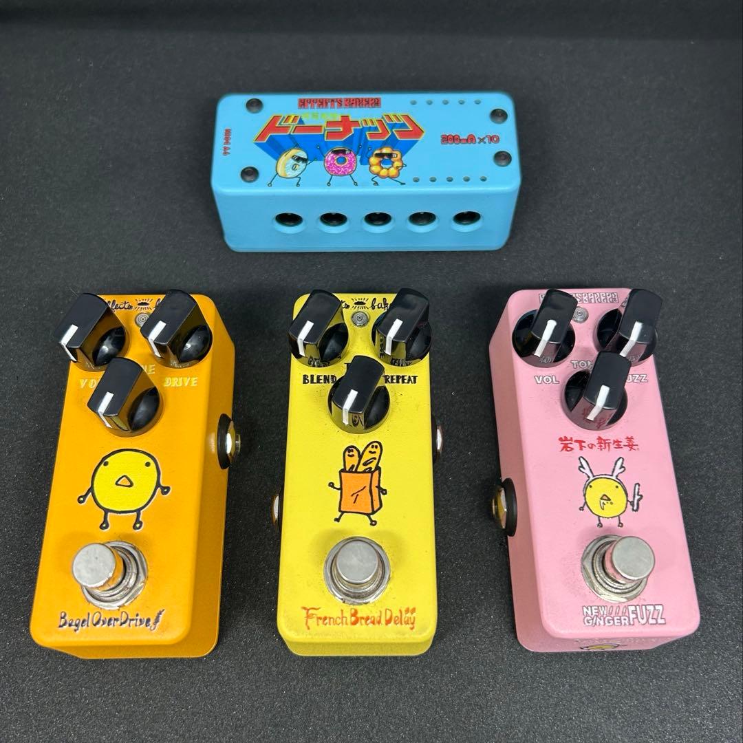エフェクツベーカリー 4種類セット＋ケーブル類 OD Fuzz Delay PS