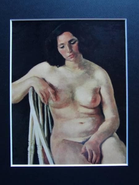 寺内萬治郎、裸婦３、800部限定大判画集画、新品額装、状態良好