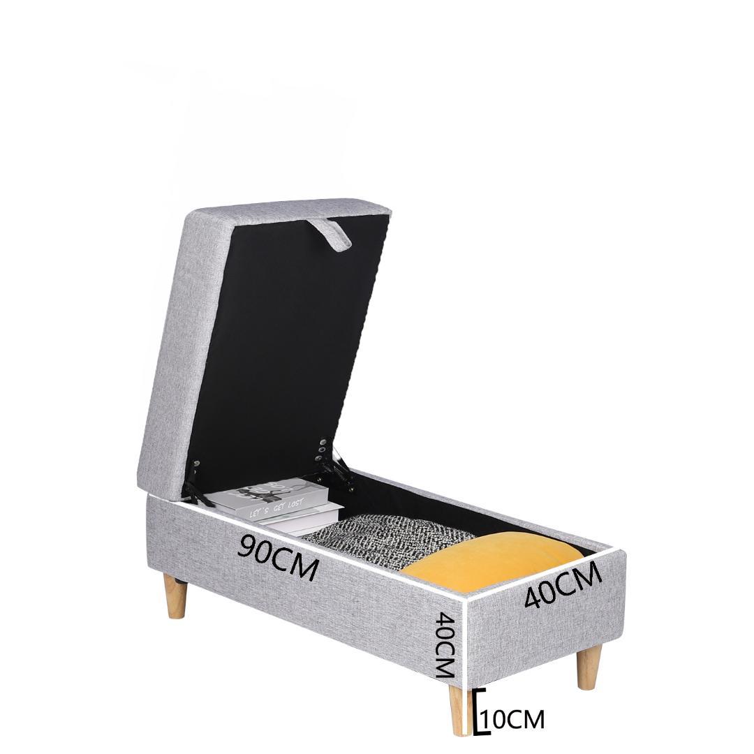 2点 ソファ足踏み 履物台 収納スツール 多機能一体型 インテリア収納家具