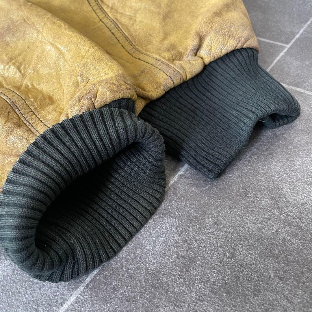 ヴィンテージ M.Julian 本革 レザーボンバージャケット 切替カラー