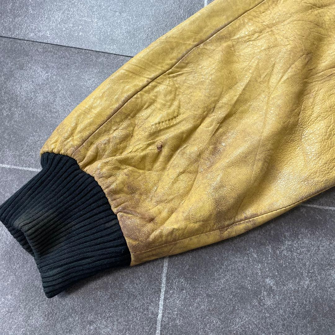 ヴィンテージ M.Julian 本革 レザーボンバージャケット 切替カラー