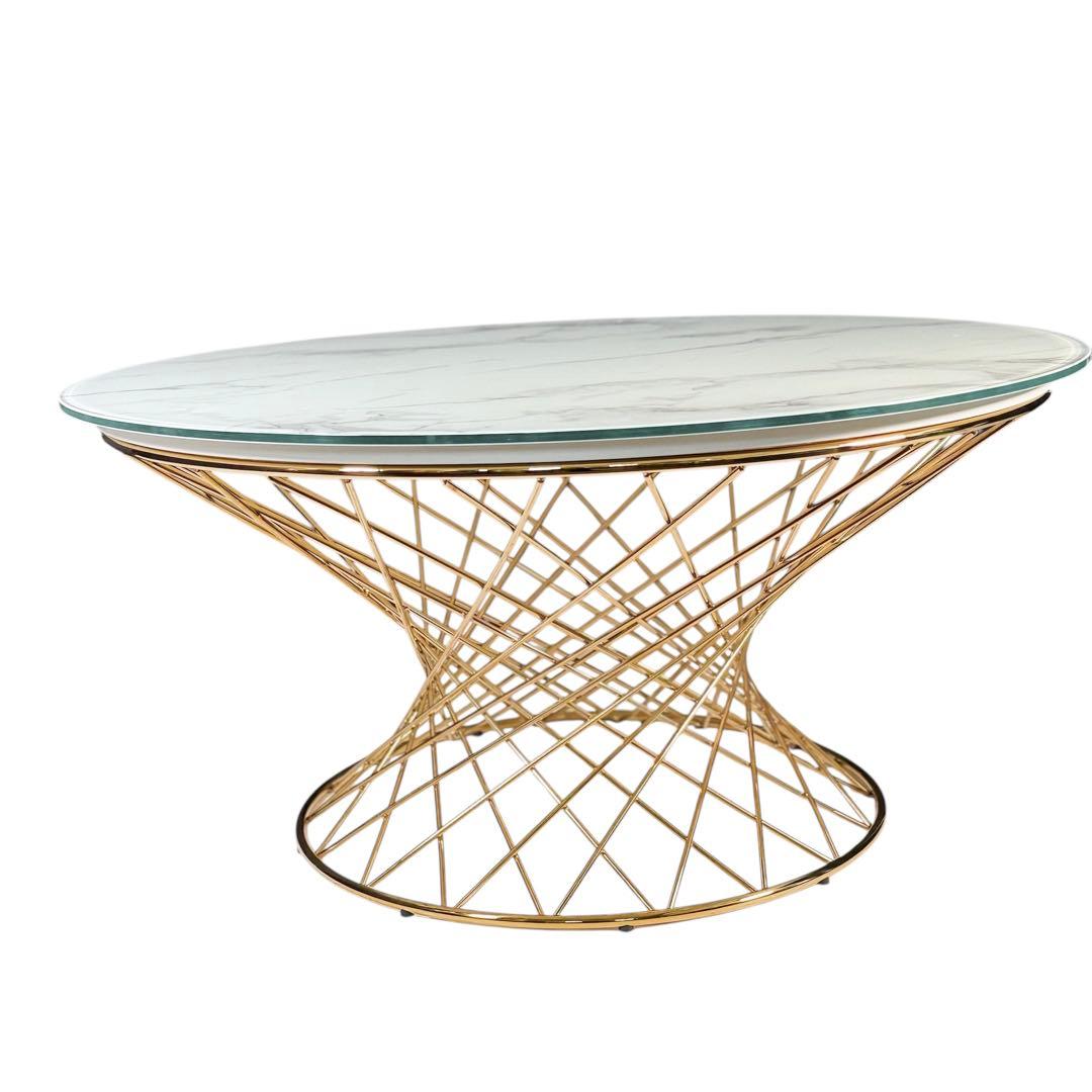 HR717 マーリアコーヒーテーブル （大理石ゴールド） Francfranc