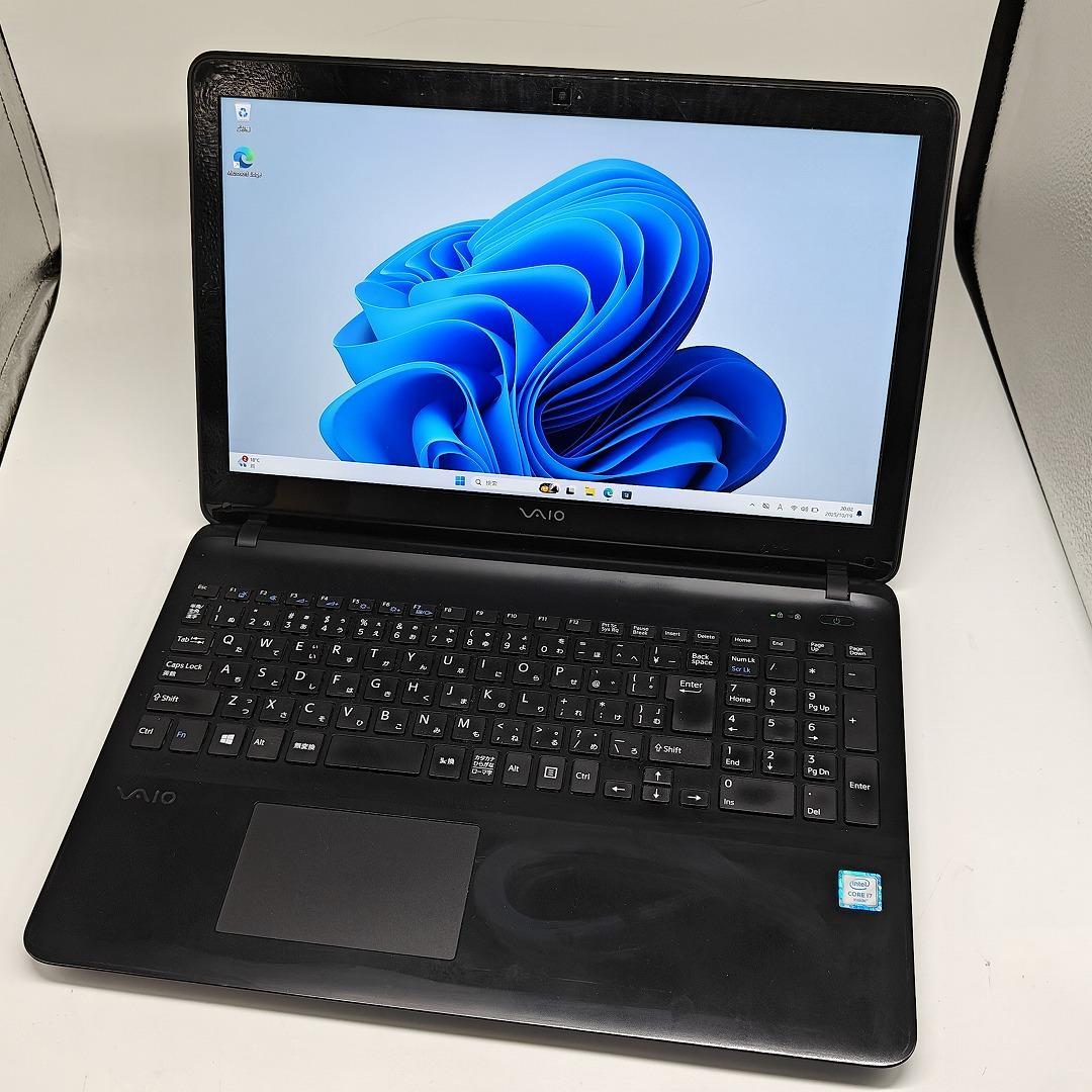 【VAIO】爆速i7 SSD128GB+HDD1TB ブラック ノートPC