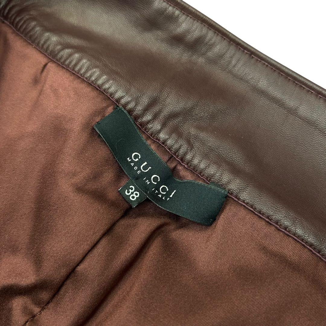 トムフォード期 GUCCI レザー タイト スカート