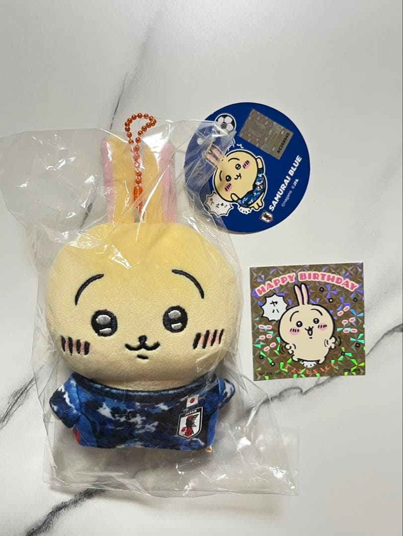 最安値 ちいかわ ぷちミニマスコット うさぎ サッカー 日本代表 ステッカー