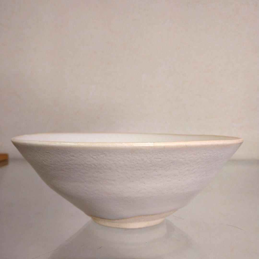 茶道具　期間限定特価　白釉茶碗(人間国宝　清水卯一)真作保証品