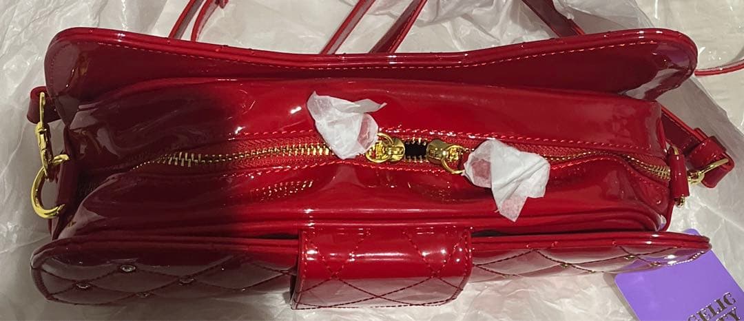 Angelic Pretty キルティング宝石リボンポシェット 赤色