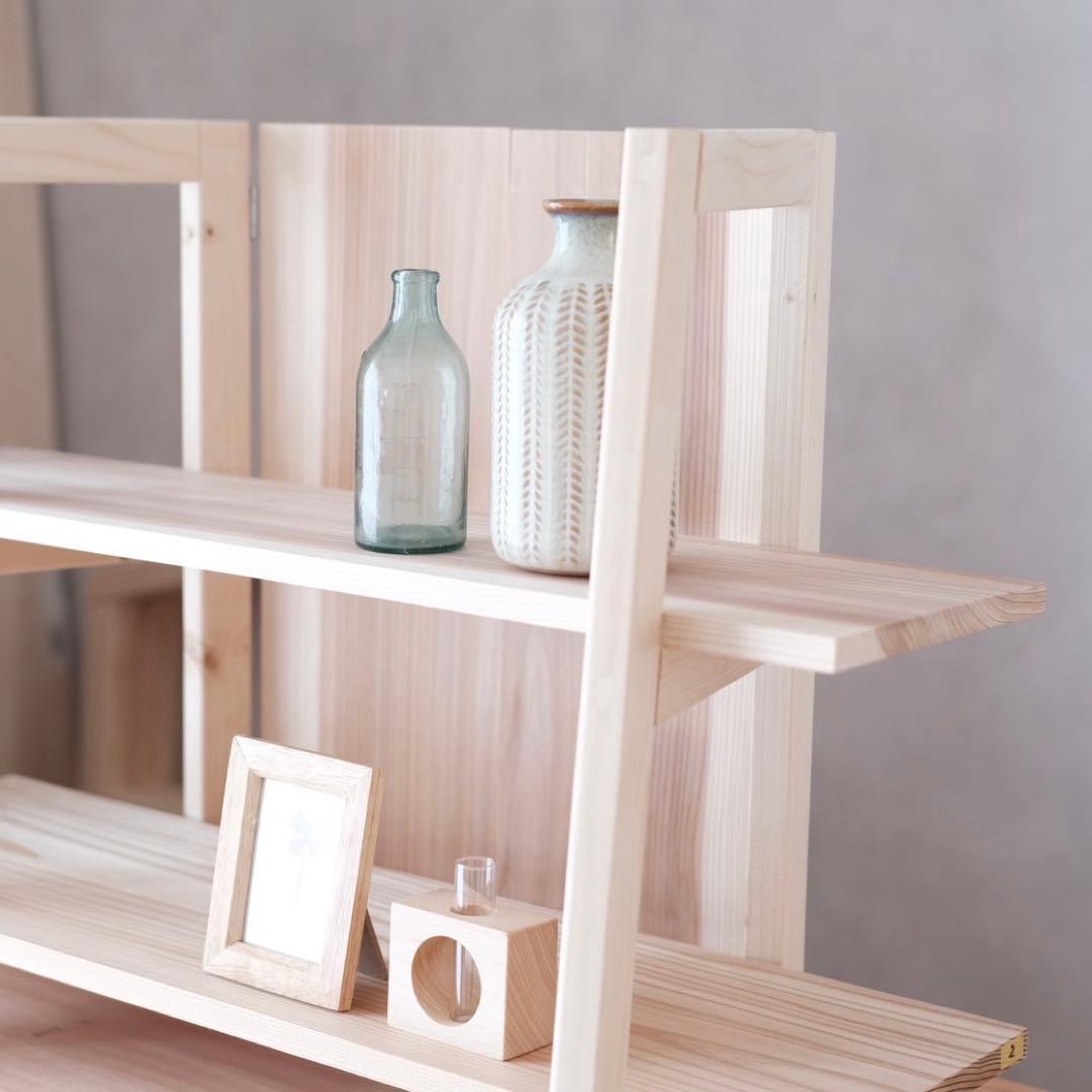 【週末割引】イベント什器　軽量　2段　マルシェ　ディスプレイ　折りたたみ