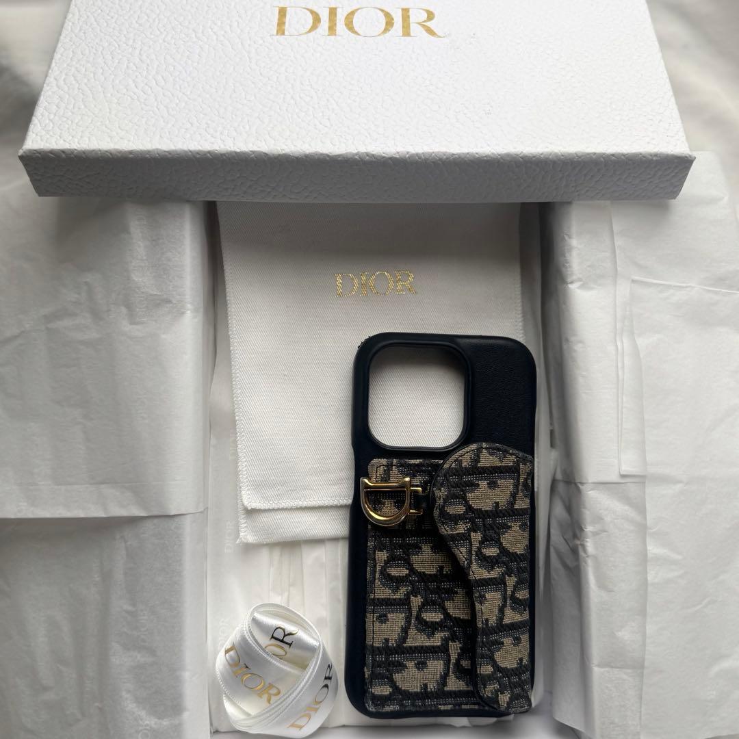 Dior Saddle iPhone15proケース　ブラック