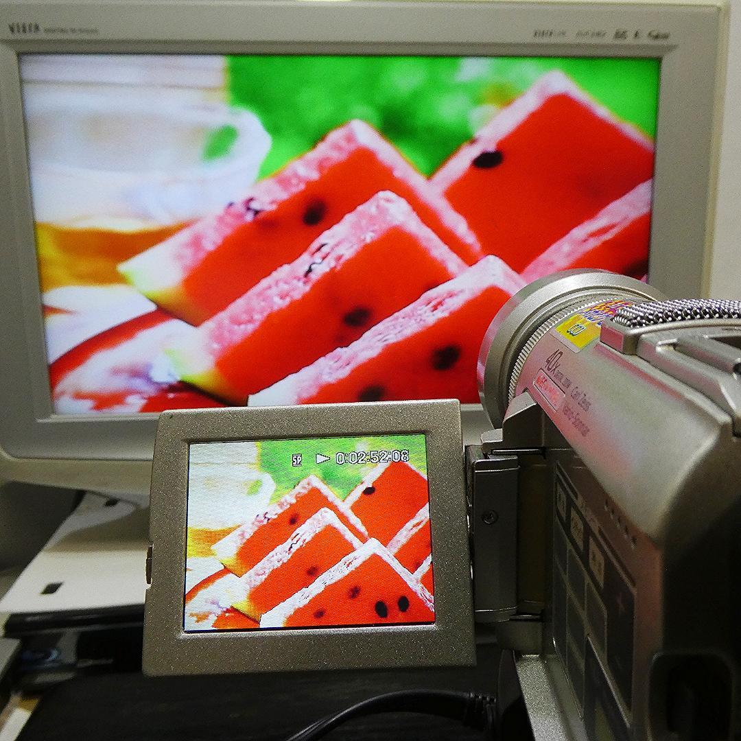 動作品 ソニーDCR-PC100 MiniDV ビデオカメラ DVDダビングに