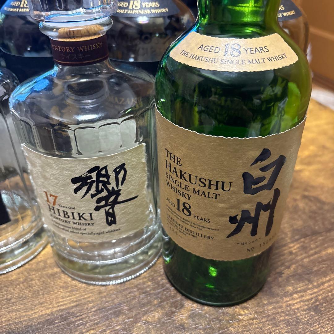山﨑18年 白州18年　響21年、17年　空瓶　セット