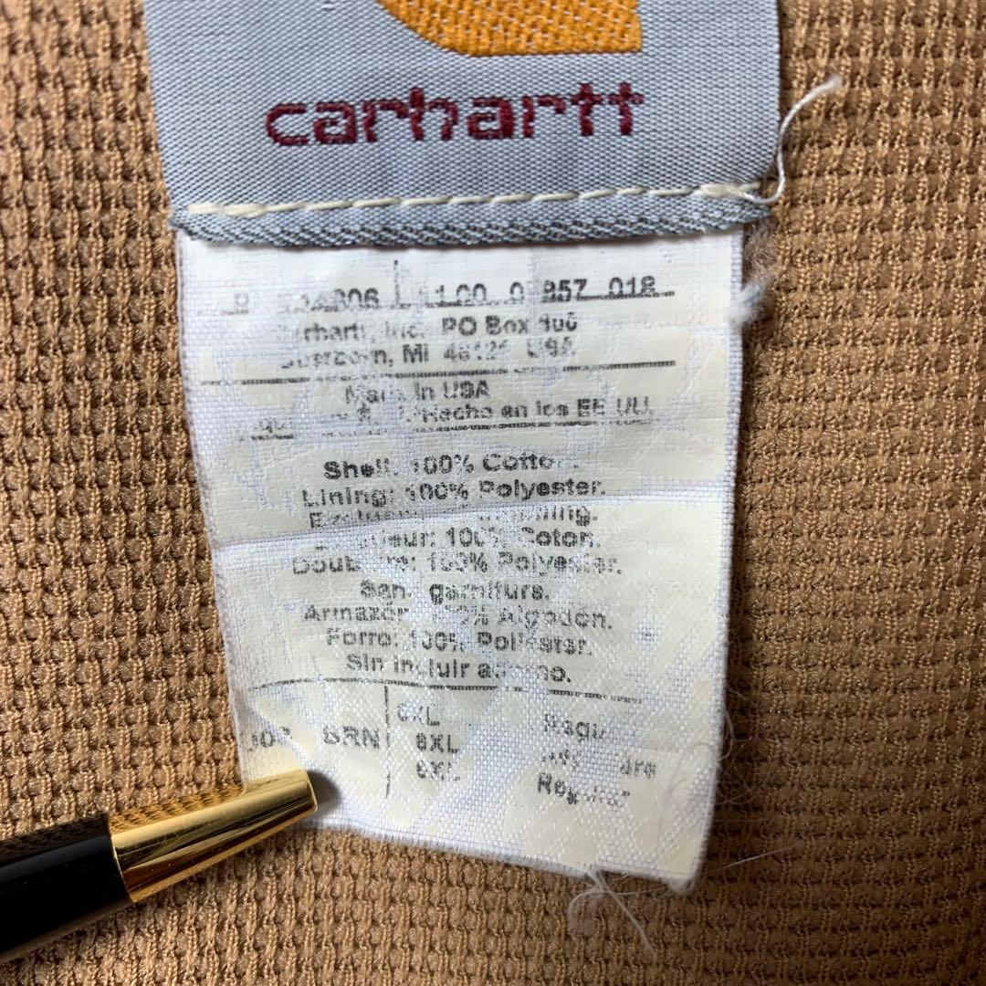 USA製 カーハート アクティブジャケット 6XL J03BRN ジップパーカー