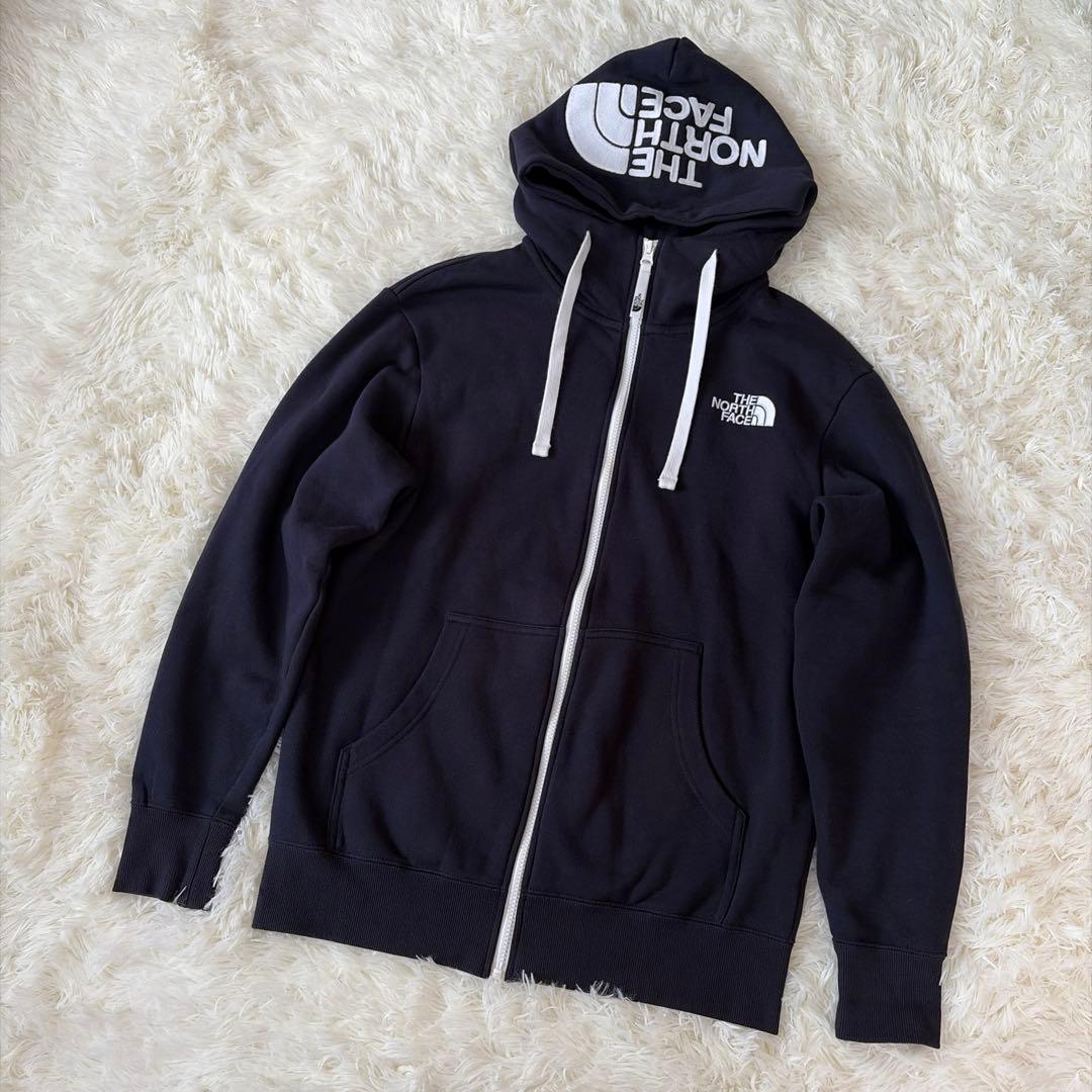 極美品✨ノースフェイス ジップアップ パーカー 紺 M 定番人気 ユニセックス