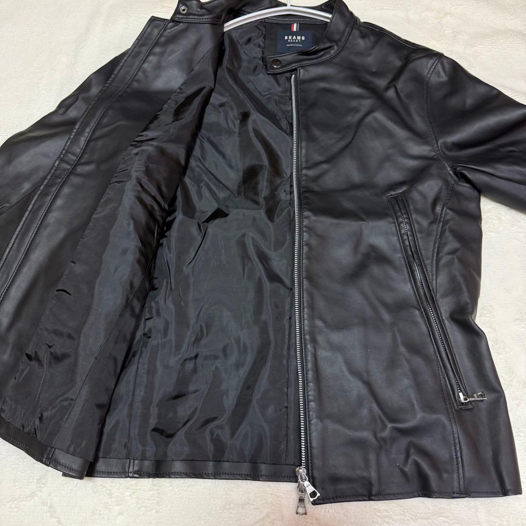 【極美品】BEAMS HEART シングルライダースジャケットL