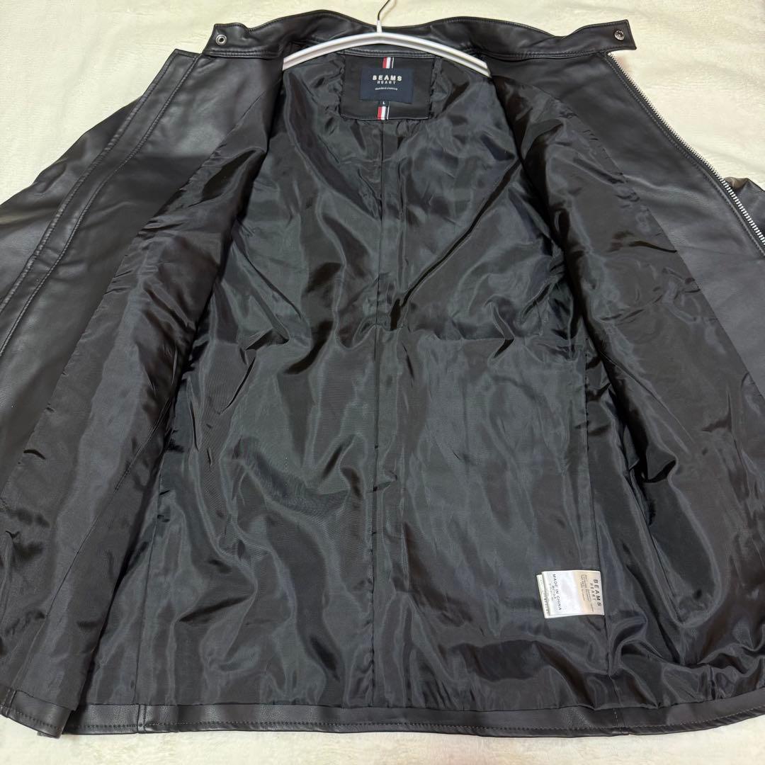 【極美品】BEAMS HEART シングルライダースジャケットL