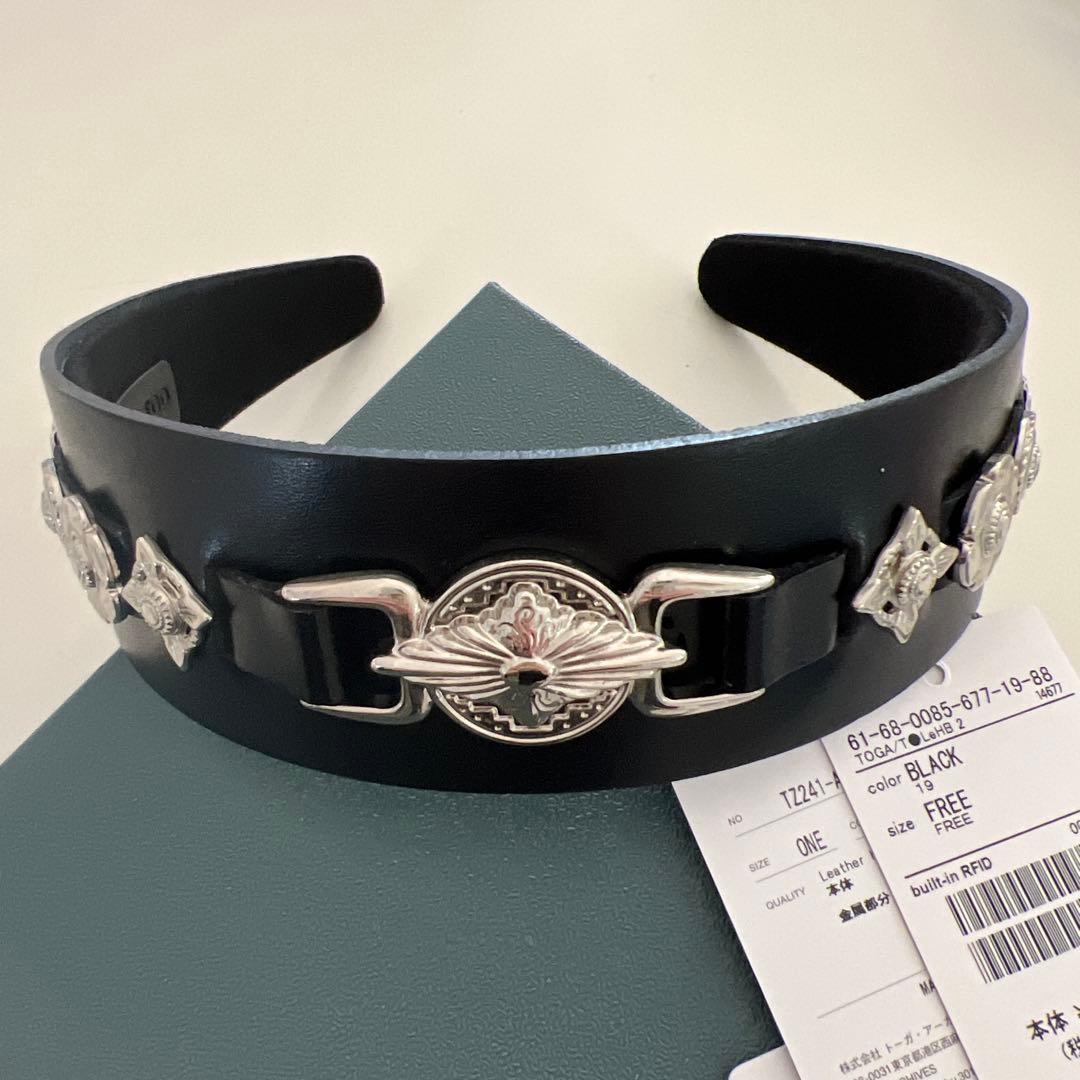 TOGA LEATHER HEADBAND 2 カチューシャ