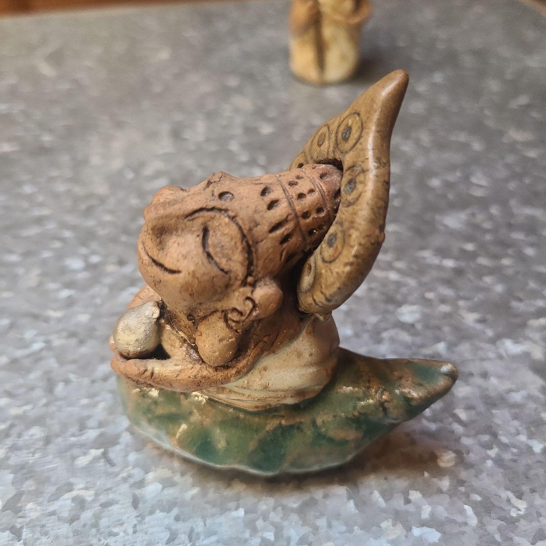 小さな神様　作家モノ　縁起物　雲　珠　タイ　インド　２個セット