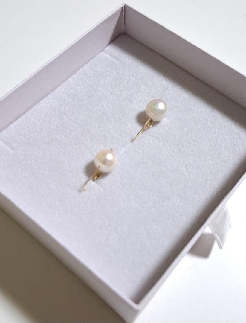k18 あこや真珠 フックピアス