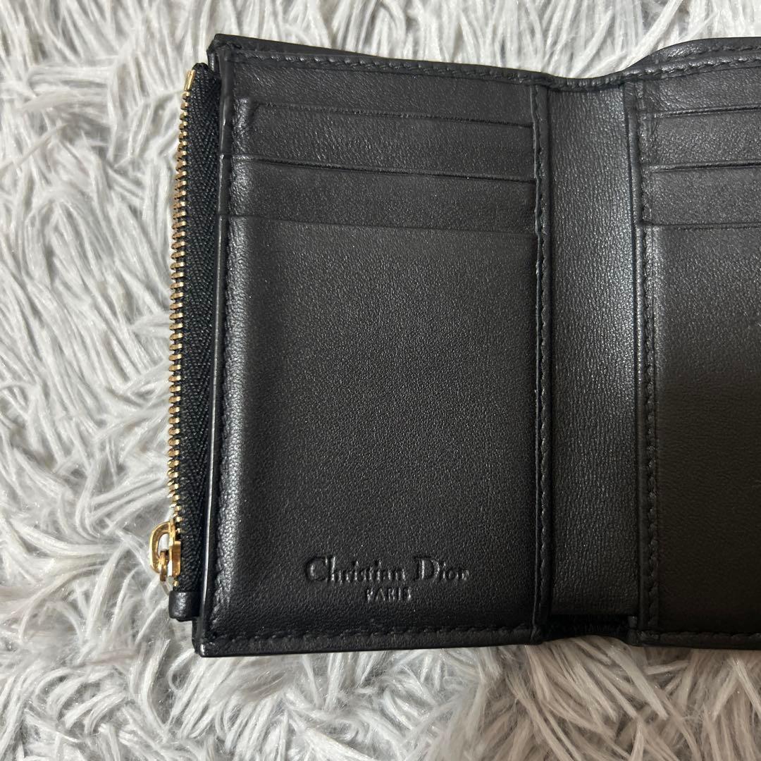 Christian Dior ブラック 三つ折り財布