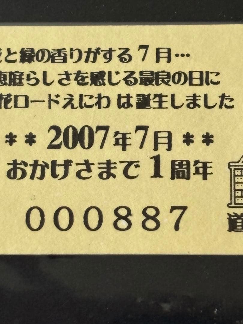 北海道　道の駅花ロードえにわ 1周年特別記念きっぷ　非売品　未開封品