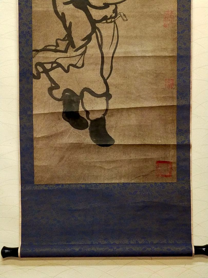 ♥とても古い♥中国♥人物♥　掛軸　清石　掛け軸　古画　古筆　骨董　古玩