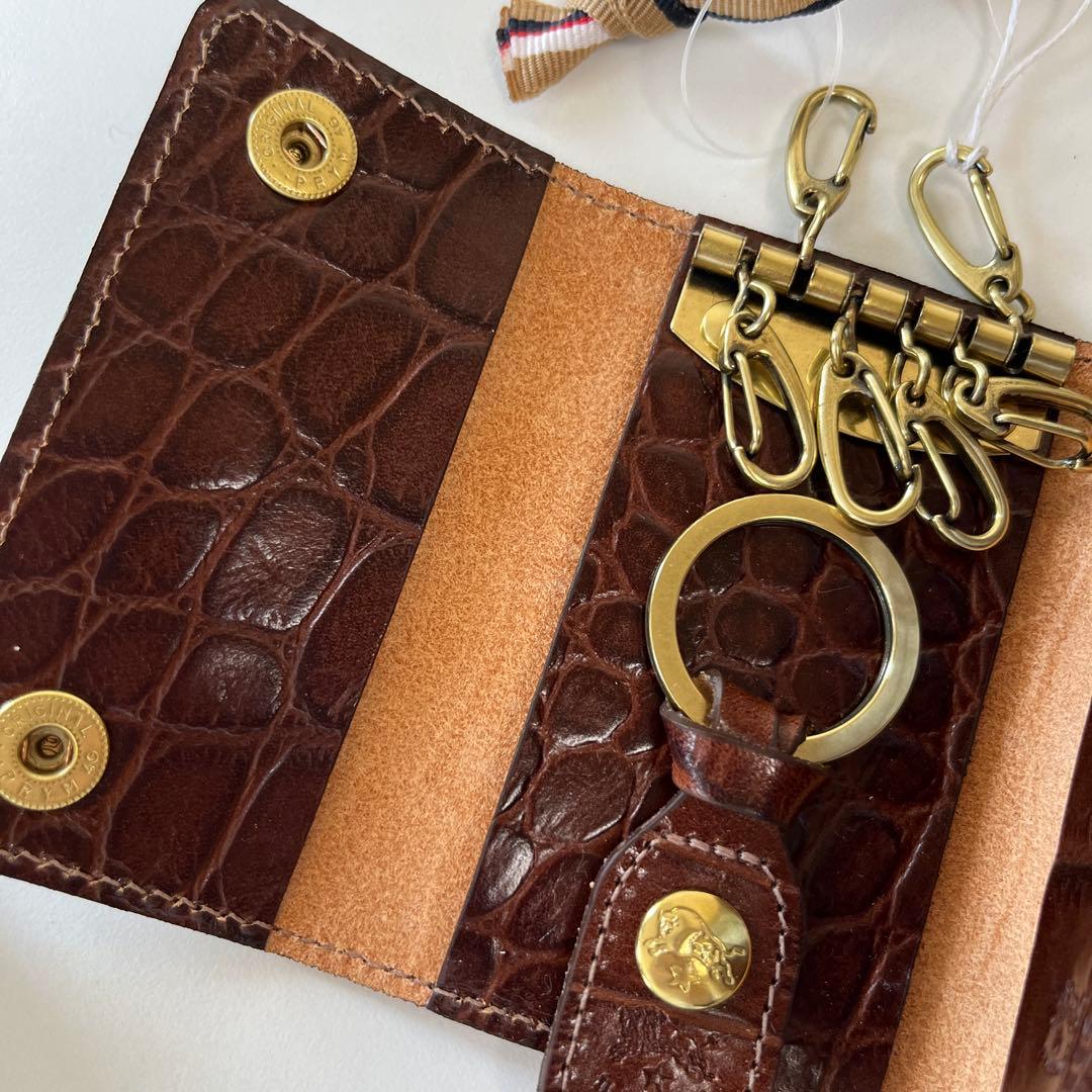 新品　IL BISONTE イルビゾンテ　キーケース　レザー　クロコ型押し　6連