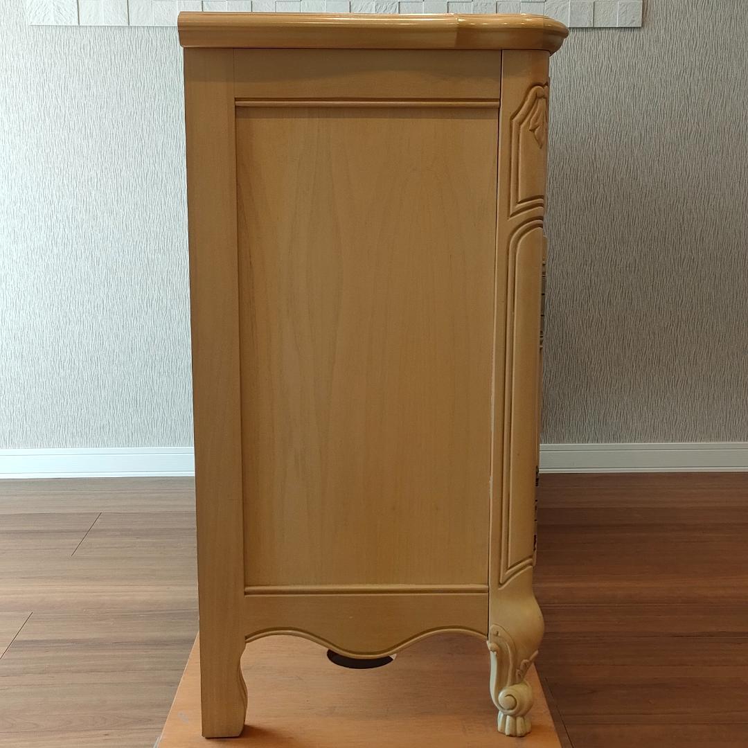 フレンチ　アンティーク　チェスト　引出し5杯　開き扉