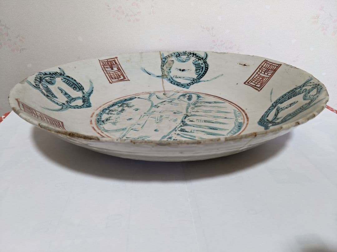 ♦中国陶磁器 呉須赤絵 明時代末〜清時代初期 福建省 漳州窯 古美術骨董品