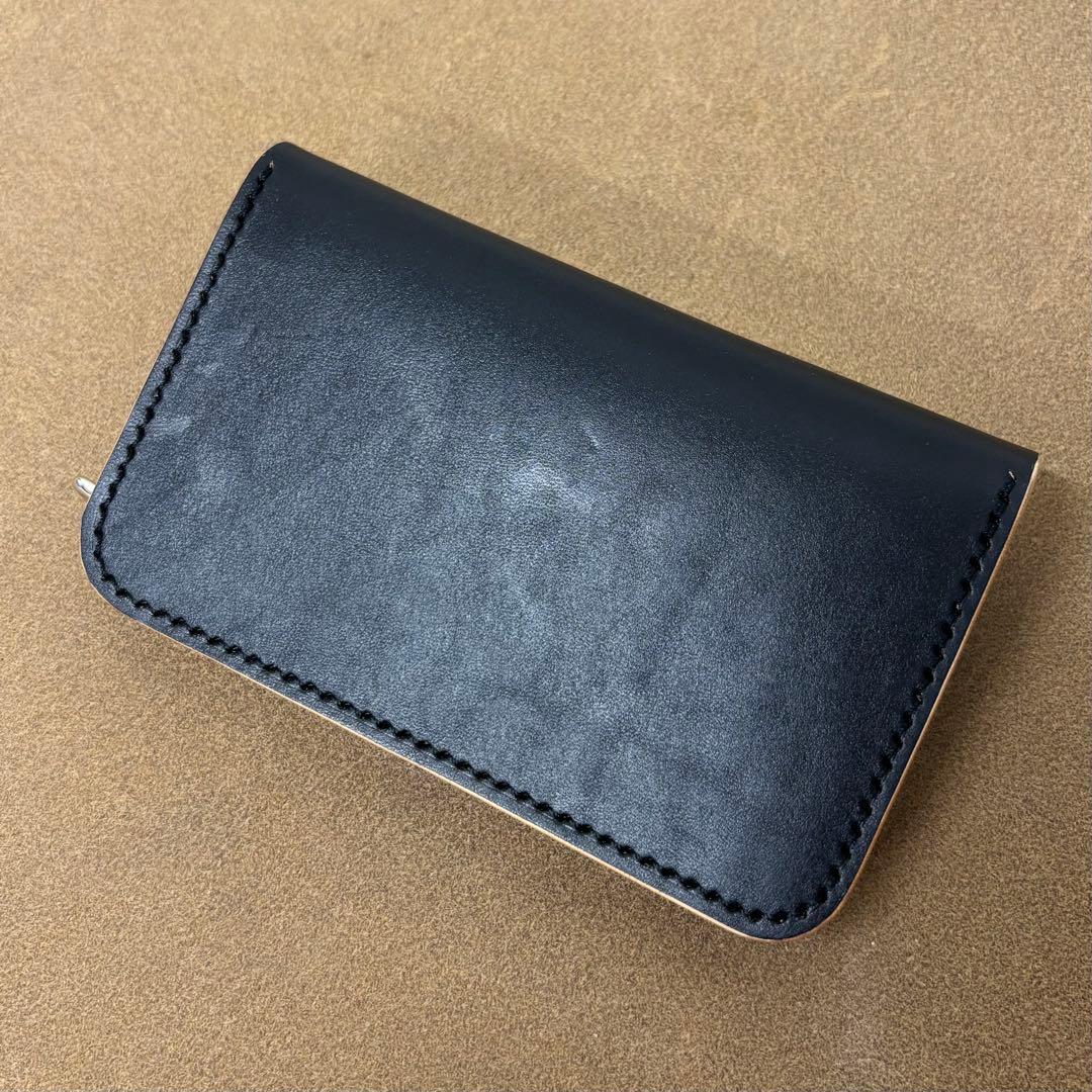 【FT】ホースハイド　トラッカーウォレット　ミドル　黒　茶心　3層　al