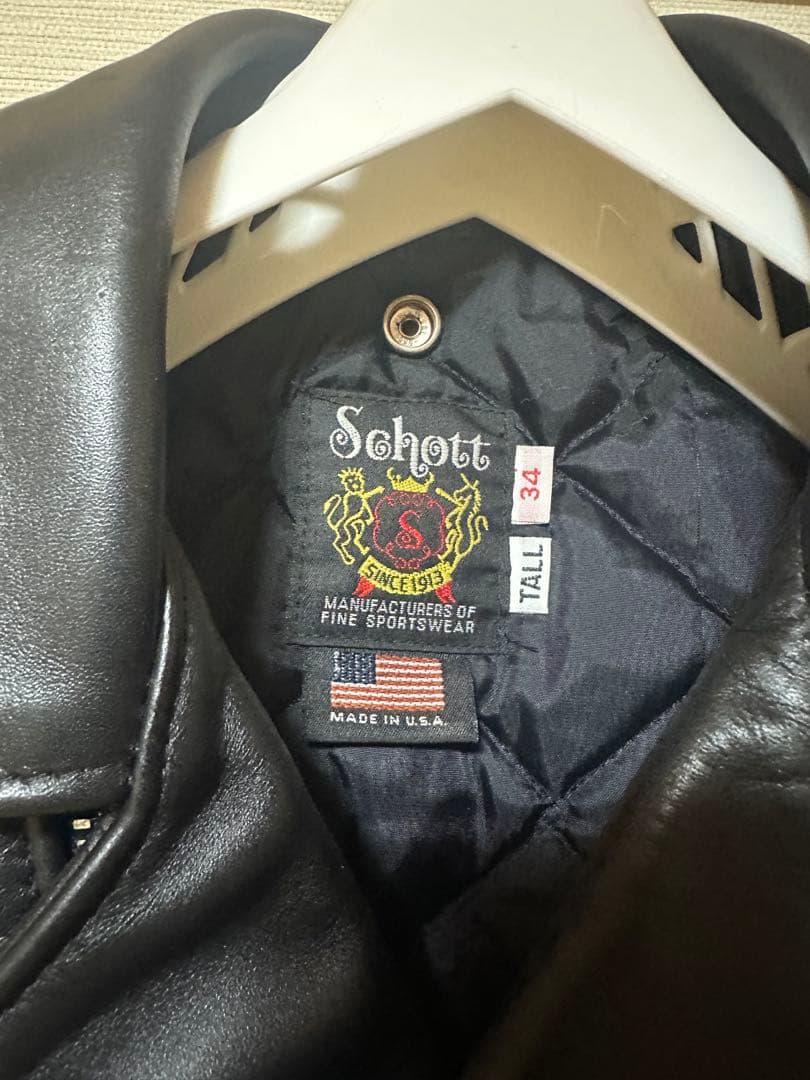 美品 Schott ワンスター ライダースジャケット 613UST 34サイズ