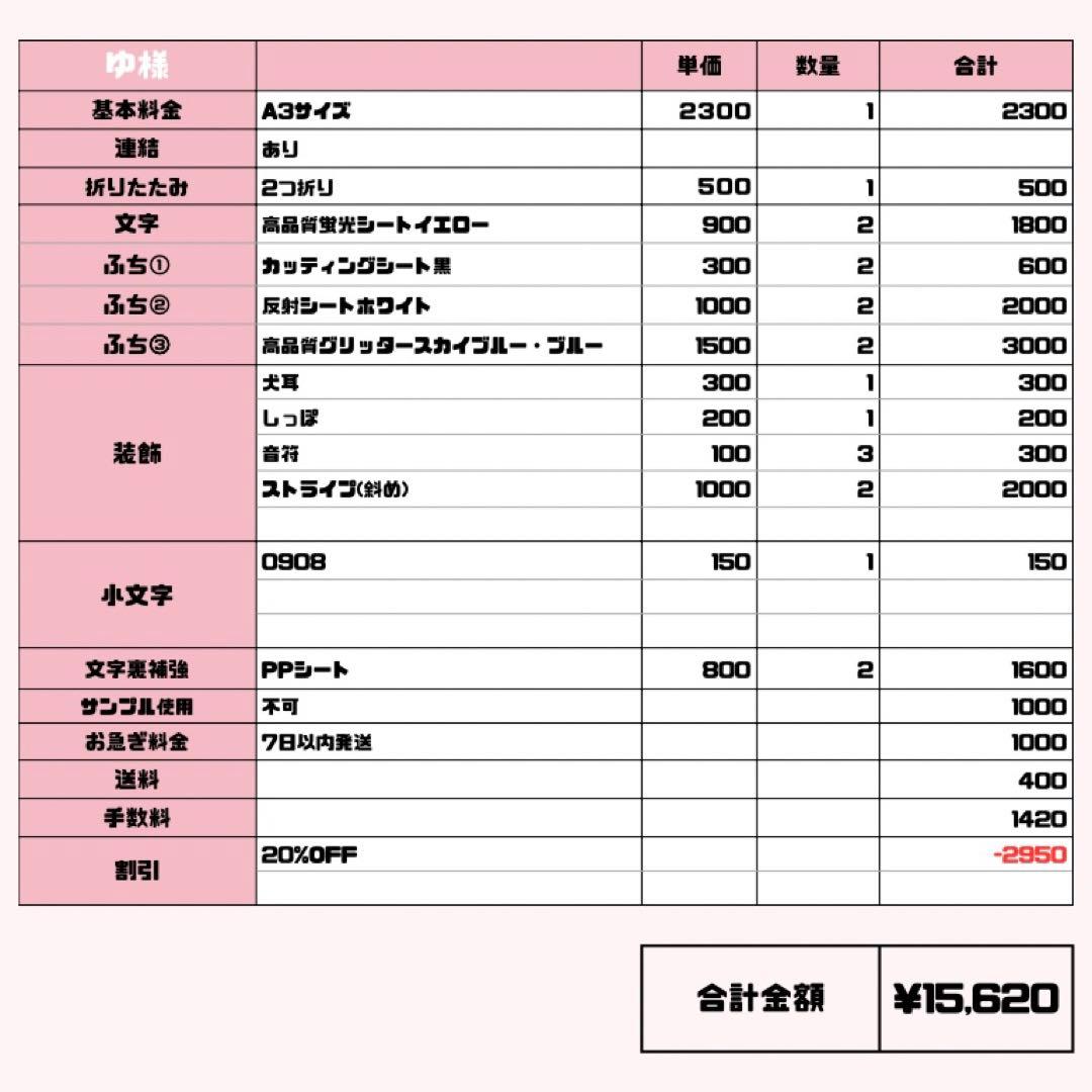 ゆ【12/18発】うちわ文字 連結 文字パネル 団扇屋さん オーダー