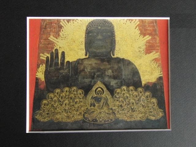 金森良泰、【東大寺】、希少な額装用画集画、新品高級額 額装付、状態良好