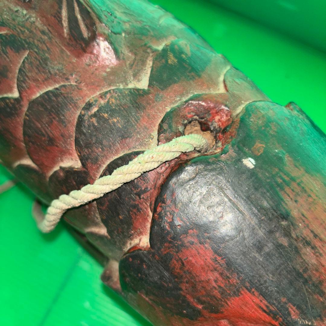 囲炉裏 木製 魚木工品 工芸品 錦鯉