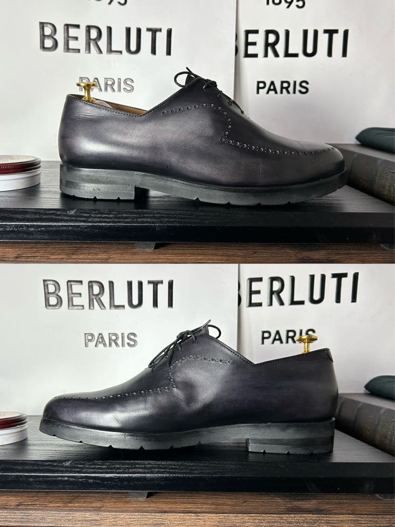 美品　Berluti ニューフィジオ ホールカット ドレスシューズ 10
