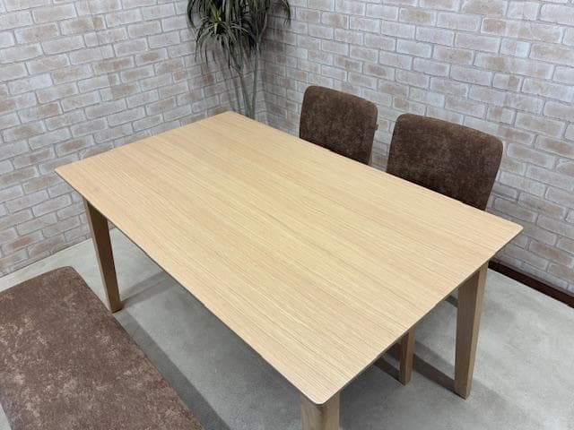 ダイニングテーブルセット　４人掛け　オーク　ナチュラル/ブラウン　新品
