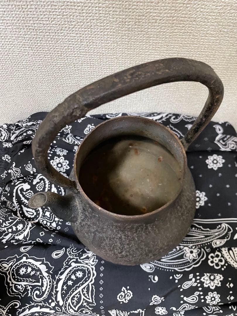 昭和アンティーク黒い鋳鉄製鉄瓶