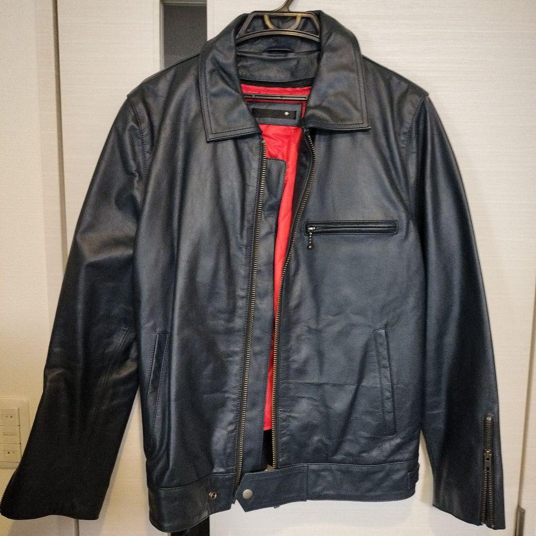 リューグーレザーズ 本革 UK襟付きシングルライダース メンズ【中古】
