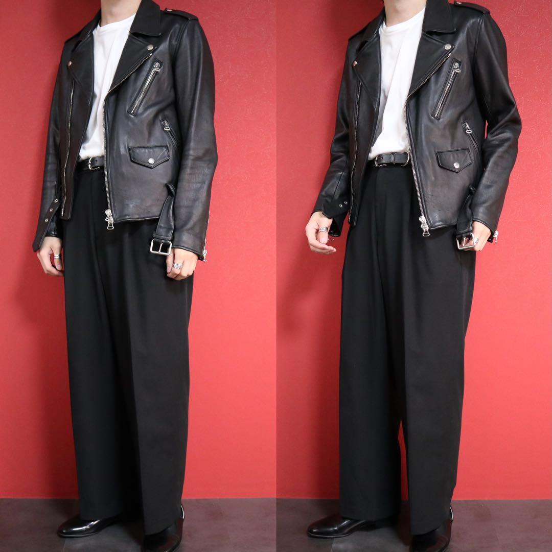 【極美品】LITHIUM HOMME ラムレザー ダブル ライダースジャケット