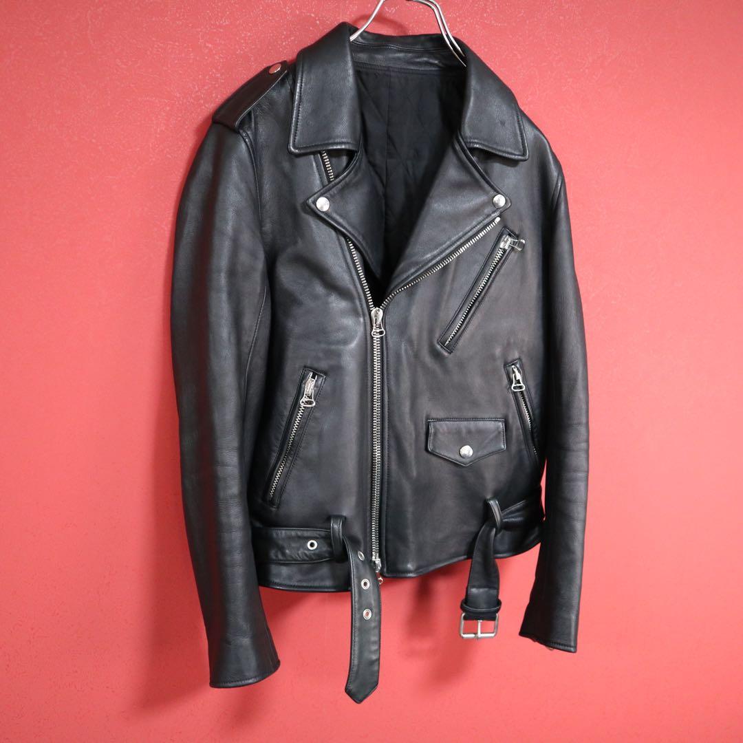 【極美品】LITHIUM HOMME ラムレザー ダブル ライダースジャケット