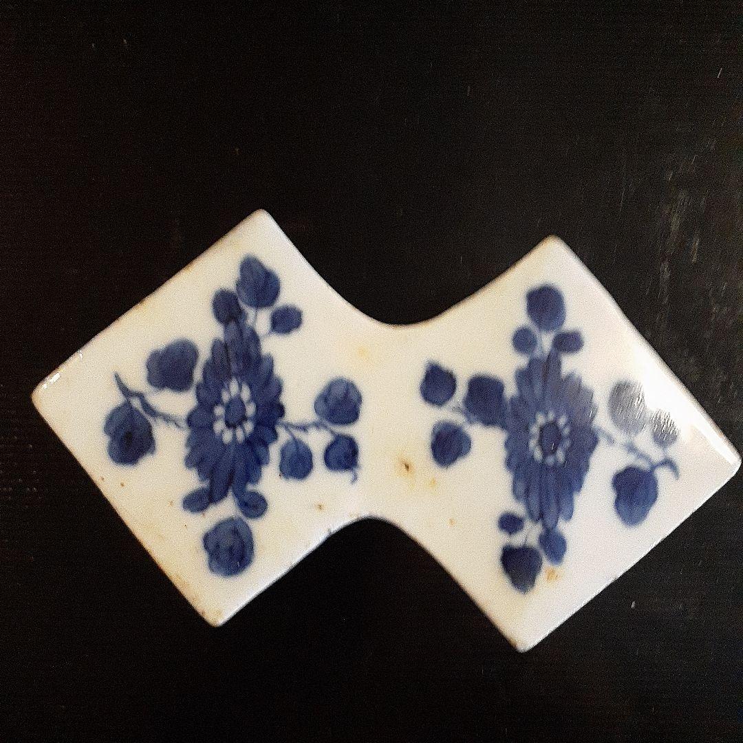 大明成化年製銘菱形染め付け香合