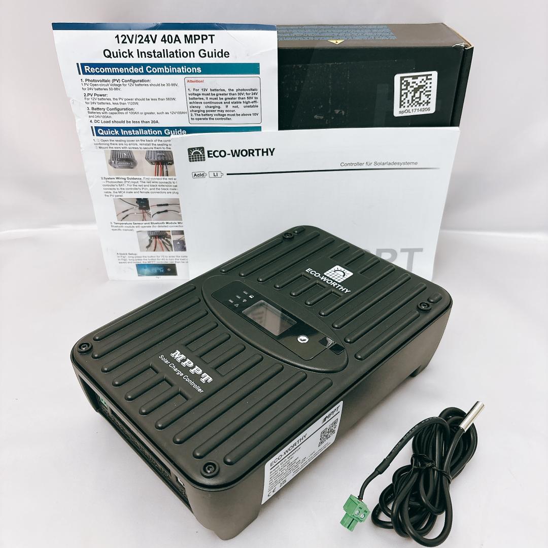 【新品未使用】40A MPPT チャージコントローラー 12V 24V ソーラー