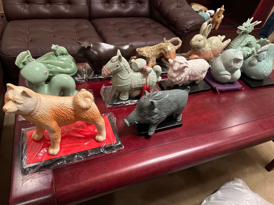 干支　陶器製　置物セット　フルセット