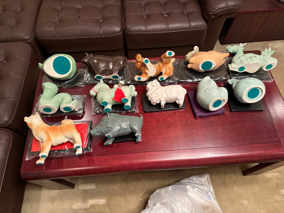 干支　陶器製　置物セット　フルセット