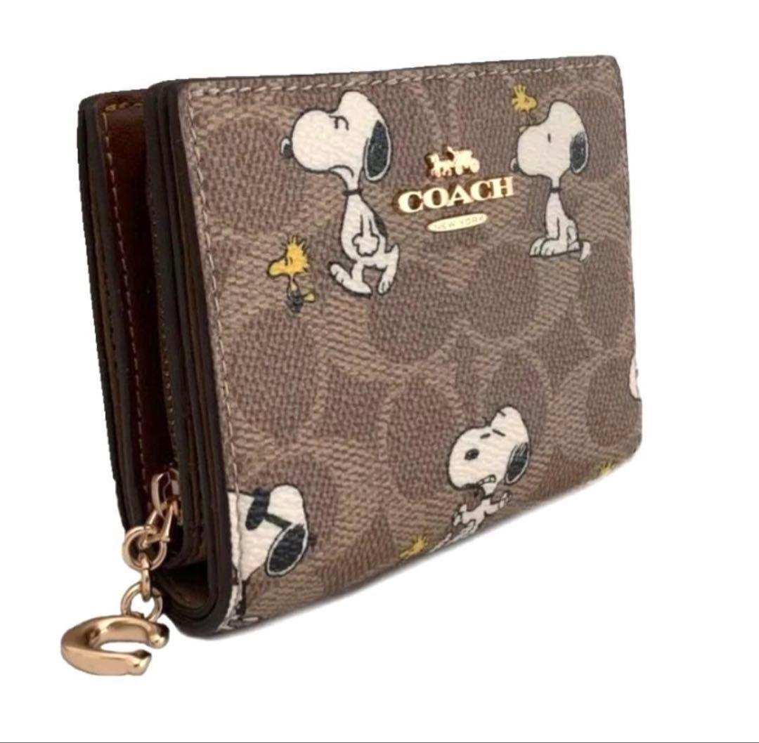 COACH X PEANUTS 2025新作 スナップ ウォレット二つ折財布