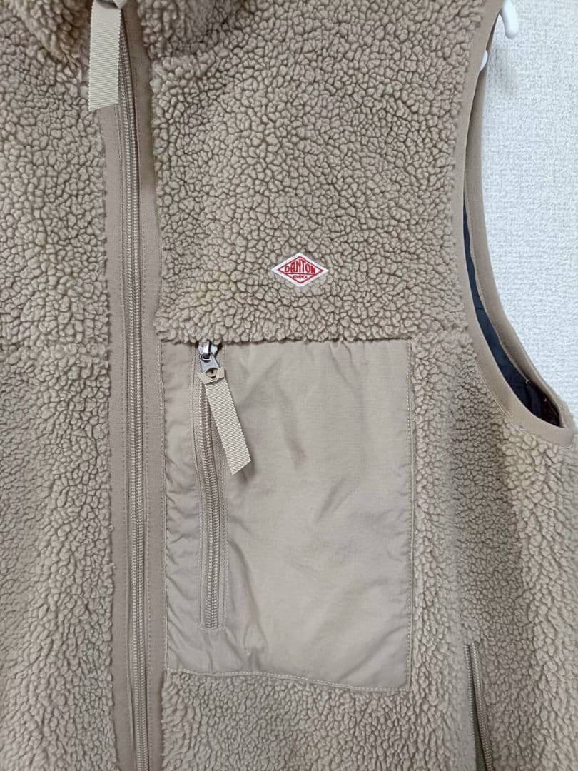 DANTON ダントン スタンドカラー ボアフリースベスト